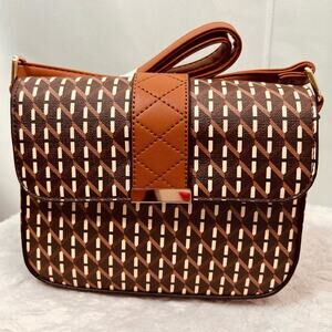 Brown Faux Leather Cross Body Mini Shoulder Bag